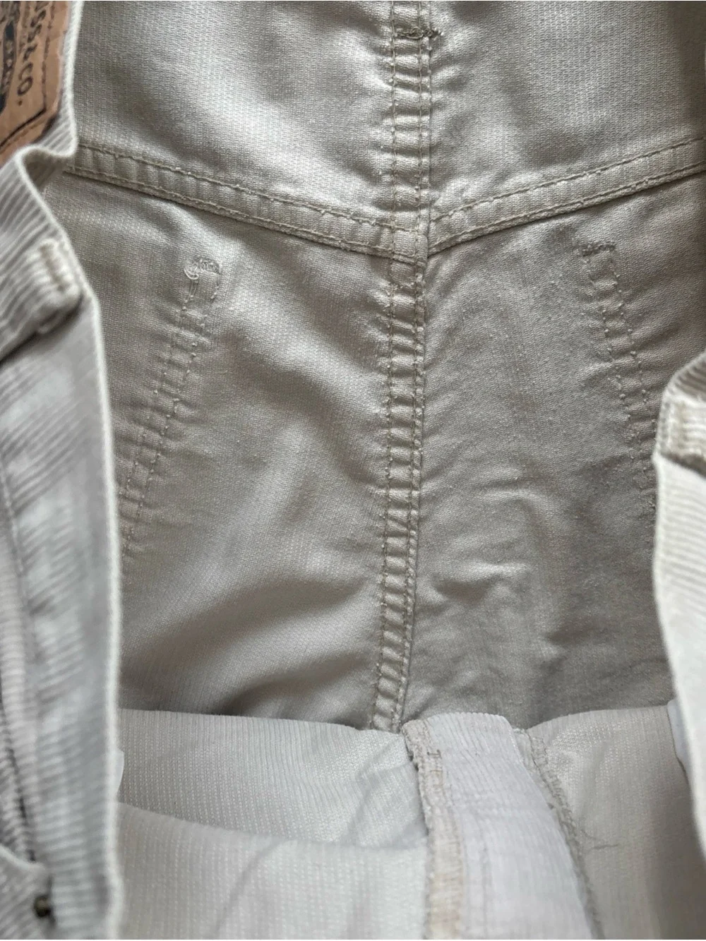 Men's vintage Levi’s 551 white tab corduroy light beige straight pants 34/32